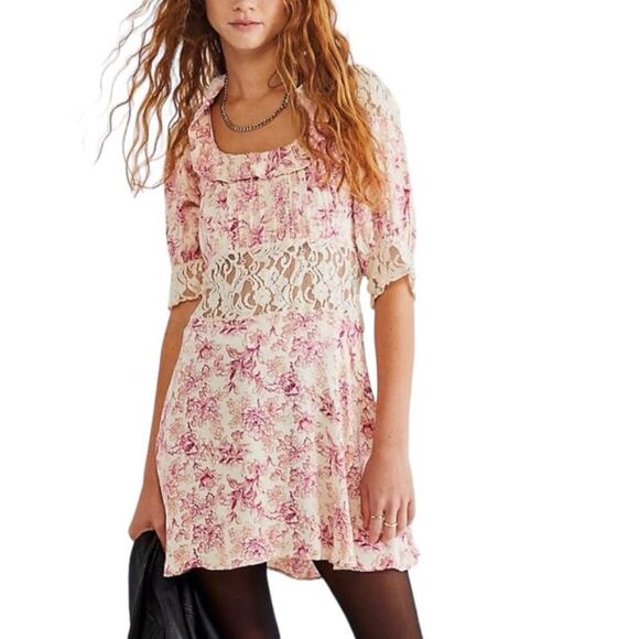 Free People Revolve Lucie Pink Mini Dress